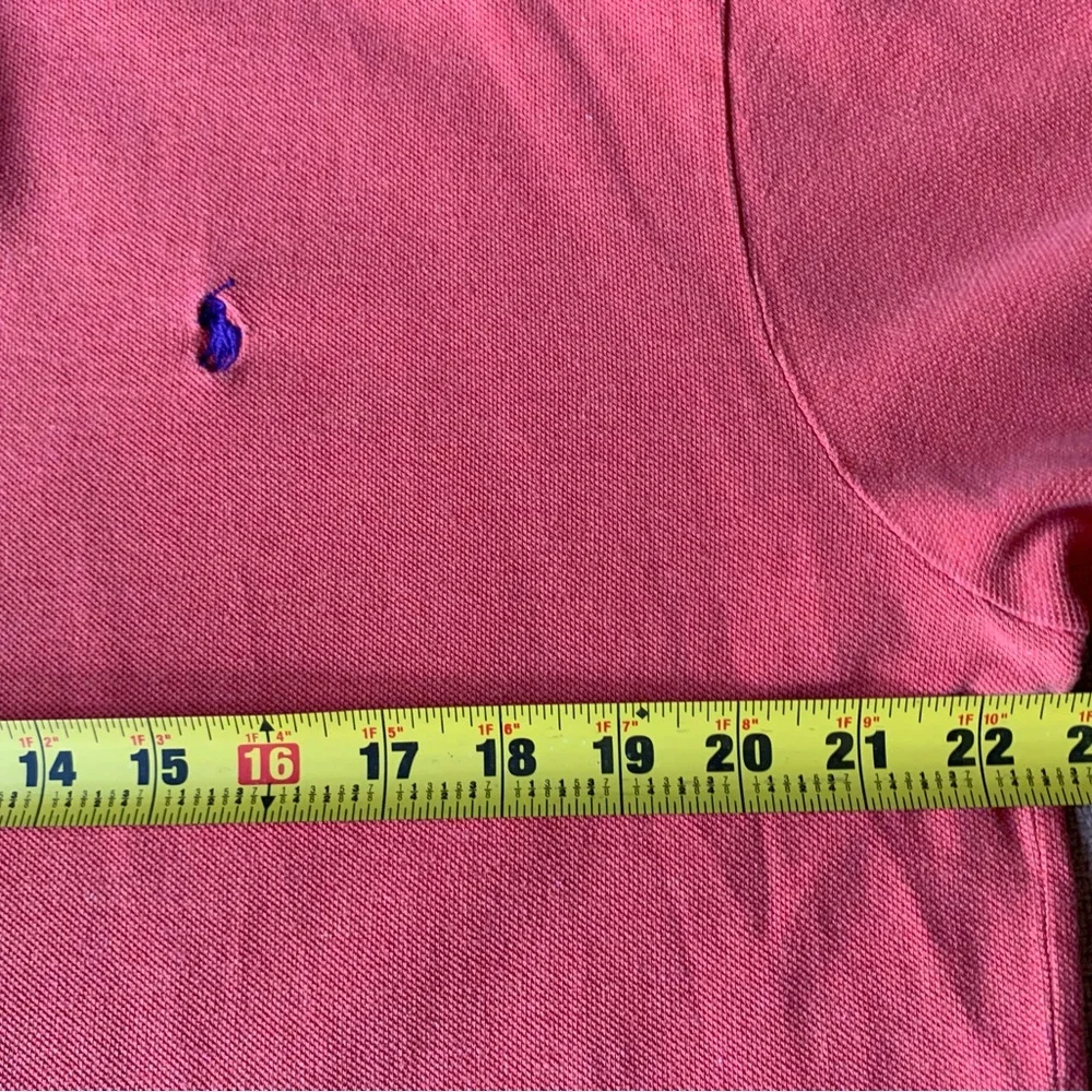 Men's Large Ralph Lauren Polo‎ Orange 100% Cotton Short Sleeve Golf Shirt
